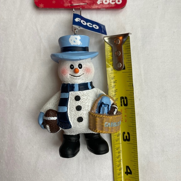 FOCO Football Snowman Ornament UNC - Picture 3 of 4
